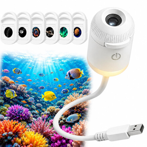 LMIX Galaxy Projector Night Light 2in1 Holographic Star 5d Projector Plug a