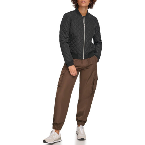 Levi's Levi's Dames Gequiltede Bomberjack, Zwart, Medium
