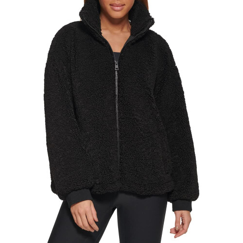 Levi's Giacca Teddy con Zip Sherpa per Donna Levi's, Nera, X-Small