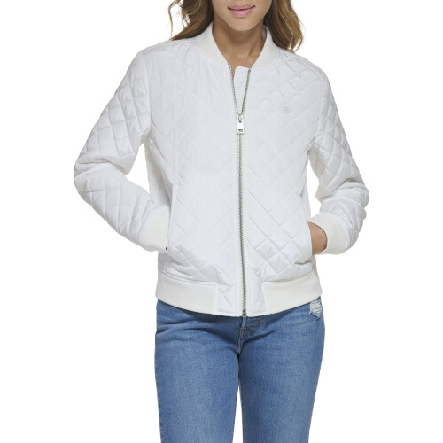 Levi's Levi's Women's Diamond Quilted Bomber Jacket, White, Small