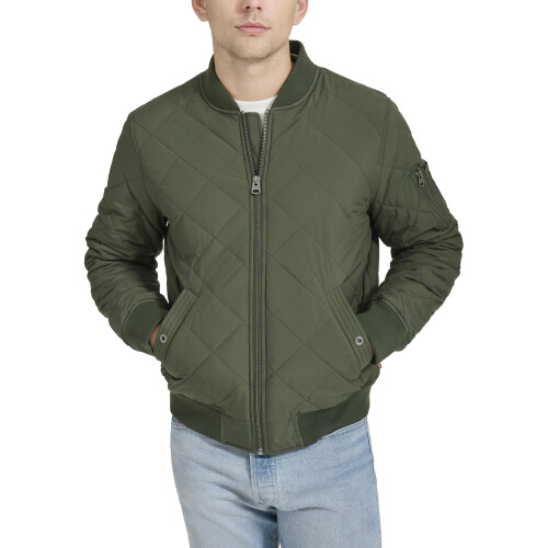 Levi's Levi's Herren Diamant gesteppte Bomberjacke, Oliv, Large