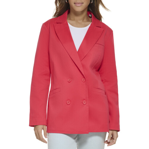 Levi's Levi's Women's Wool Blend Double Breasted Blazer, Hibiscus, Small