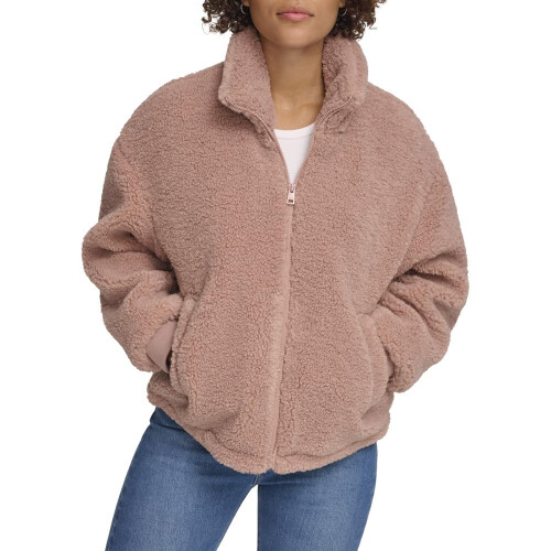 Levi's Levi's Dam Sherpa Zip Up Teddy Jacka, Mauve, X-Small