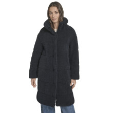 Abrigo de mujer Levi's largo acolchado de peluche, azul marino, talla X-Large