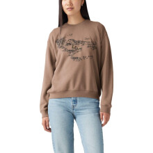 Levi's Sudadera Gráfica para Mujer (También Disponible en Tallas Grandes), Color Taupe Gray, Grande
