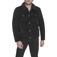 Chaqueta Trucker de Algodón para Hombre Levi's, Pana Negra, Grande