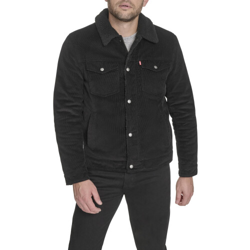 Levi's Levi's Herrar Bomberjacka i Bomull, Svart Kordflossa, Medium
