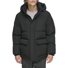 Parka à capuche matelassée Levi's pour homme, noir, grand