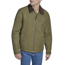 Chaqueta de Algodón Levi's para Hombre con Cuello de Pana, Verde Oliva Claro, Mediana
