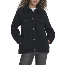 Levi's Dames Zoe Relaxed Wol Shirt Jacket, Navy, Groot