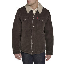 Levi's Heren Corduroy Sherpa Trucker Jacket, Turkish Coffee, X-Large