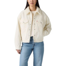 Levi's Damen 90er Sherpa Truckerjacke (Standard und Plus), (Neu) Egret (Cord), Medium