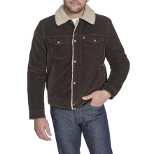 Levi's Heren Katoenen Trucker, Chocolade Bruin Corduroy, X-Large