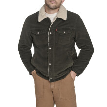 Chaqueta Trucker de Algodón para Hombre Levi's, Pana Verde Oscuro, Mediana