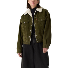 Levi's Women's 90's Sherpa Trucker Jacket (Standard And Plus), (New) Ivy Green (Corduroy - Non Stretch), Small