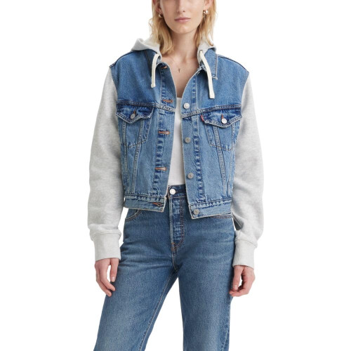 Levi's Levi's Women's Hybrid Trucker Jacket, (New) Mixed Emotion, Medium