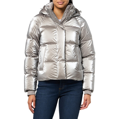 Levi's Giacca Puffer con Cappuccio Cloud Puff Levi's per Donna, Argento, Grande