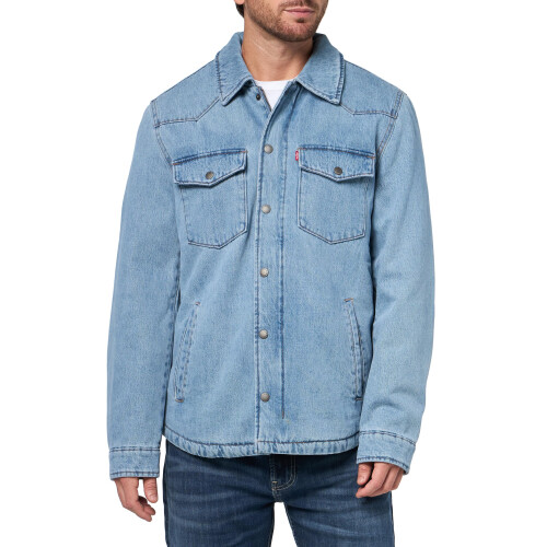 Levi's Levi's Herren Baumwolle Western Hemd Jacke, Hellblau Denim, Groß