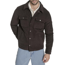 Levi's Men's Corduroy Shirt Jacket, Chocolate Brown Filled, Large