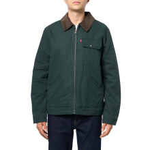 Levi's Herren Baumwollfeldjacke mit Cordkragen, grün, quilted, klein