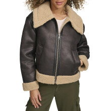 Chaqueta Aviador de Mujer Levi's de Piel Sintética, Molasses, Grande