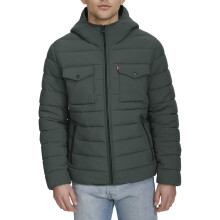 Levi's Heren Waterdichte Prestaties Stretch Hooded Puffer Jas, Urban Chic, Medium
