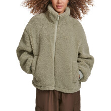 Chaqueta de mujer Levi's Sherpa con cremallera, color verde agua, tamaño M