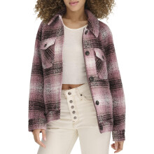 Levi's Damen Zoe Relaxed Wollhemdjacke, Porzellanrose Karo, Größe L