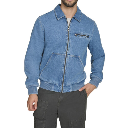 Levi's Levi's Herren Western Bomberjacke, mittlerer Denim, Größe L