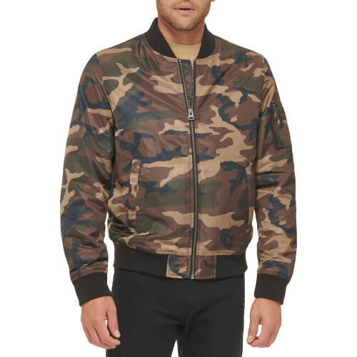 Levi's Levi's Men's MA-1 Flight Lightweight Zip-Up Bomber Jacket, Camo Classic Unfilled, Medium