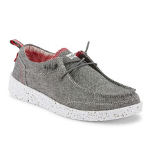 Levi's Kids Newt CHMB Slip-on Unisex Chambray Sneakers, Charcoal, 2 M