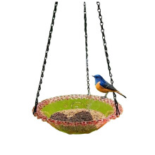 Explosion Suspension Metal Bird Feeder Outdoor Feeder Pet Bird Bird Feeder Bird Feeder Rosa