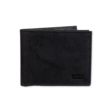 Levi's mens Classic Bifold Passcase Wallet With Multiple Card Slots and Id Window Black Embossed