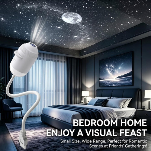 2in1 Galaxy Star Projector Night Light USB Powered Bedroom Atmosphere Lamp 1