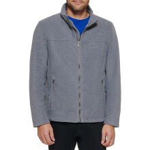 Veste polaire zippée classique Tommy Hilfiger pour homme, Gris clair, Taille M US