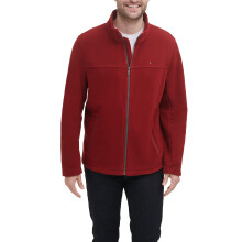 Tommy Hilfiger herr Klassisk Zip Frams Polar Fleece Jacka, Röd, Liten US