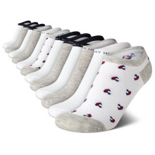 Tommy Hilfiger Dames No Show Sokken - 12 Pack Katoenmix Lichtgewicht Atletische Sokken, Maat 4-10, Wit Multi