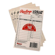Rawlings | SYSTEM-17 Lineup Card Refill Pack | Baseball/Softball | Four-Part Lineup Cards