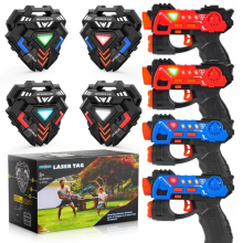 Laser Tag Guns w/ Vests Set of 4 – Multi Player Lazer Tag Set for Kids