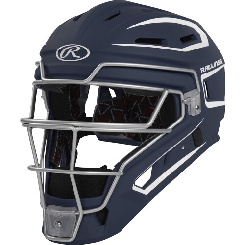 Rawlings | VELO 2.0 Casco da Ricevitore | Baseball | Junior (6 1/2" - 7") | Blu/Bianco
