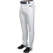 Rawlings | LAUNCH SERIES Full Length Baseball Pants | Adult X-Large | White/Navy