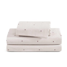 TOMMY HILFIGER - Katoenen Laken Set voor Queen Size, Lichtgewicht en Comfortabel