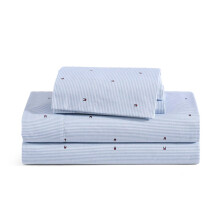 Tommy Hilfiger - Tweepersoons Laken Set, Frisse & Strakke Laken met Natuurlijke Katoenen Percale