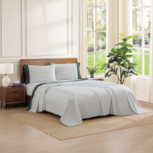Tommy Hilfiger - Set di Lenzuola Twin, Lenzuola Fresche e Leggere in Cotone Percale