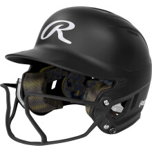 Rawlings | MACH HI-VIZ Fastpitch Softball Batting Helmet | Face Guard Attached | Black | Senior - 6 7/8" - 7 5/8"