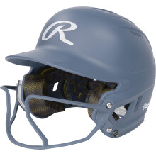 Rawlings | MACH HI-VIZ Casco de Softbol Fastpitch | Con Protector Facial | Azul Columbia | Senior - 6 7/8" - 7 5/8"