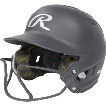 Rawlings | MACH HI-VIZ Casco de Softbol Fastpitch | Con Protector Facial | Grafito | Junior - 6 3/8" - 7 1/8"
