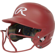 Rawlings | MACH HI-VIZ Casco de Softball Fastpitch | Con Protector Facial | Escarlata | Junior - 6 3/8" - 7 1/8"