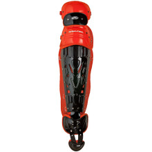 Rawlings | VELO Catcher's Leg Gaurds | Baseball | Adult 16.5" | Black/Orange