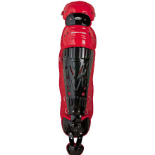 Rawlings | VELO Catcher's Leg Gaurds | Baseball | Adult 16.5" | Black/Scarlet